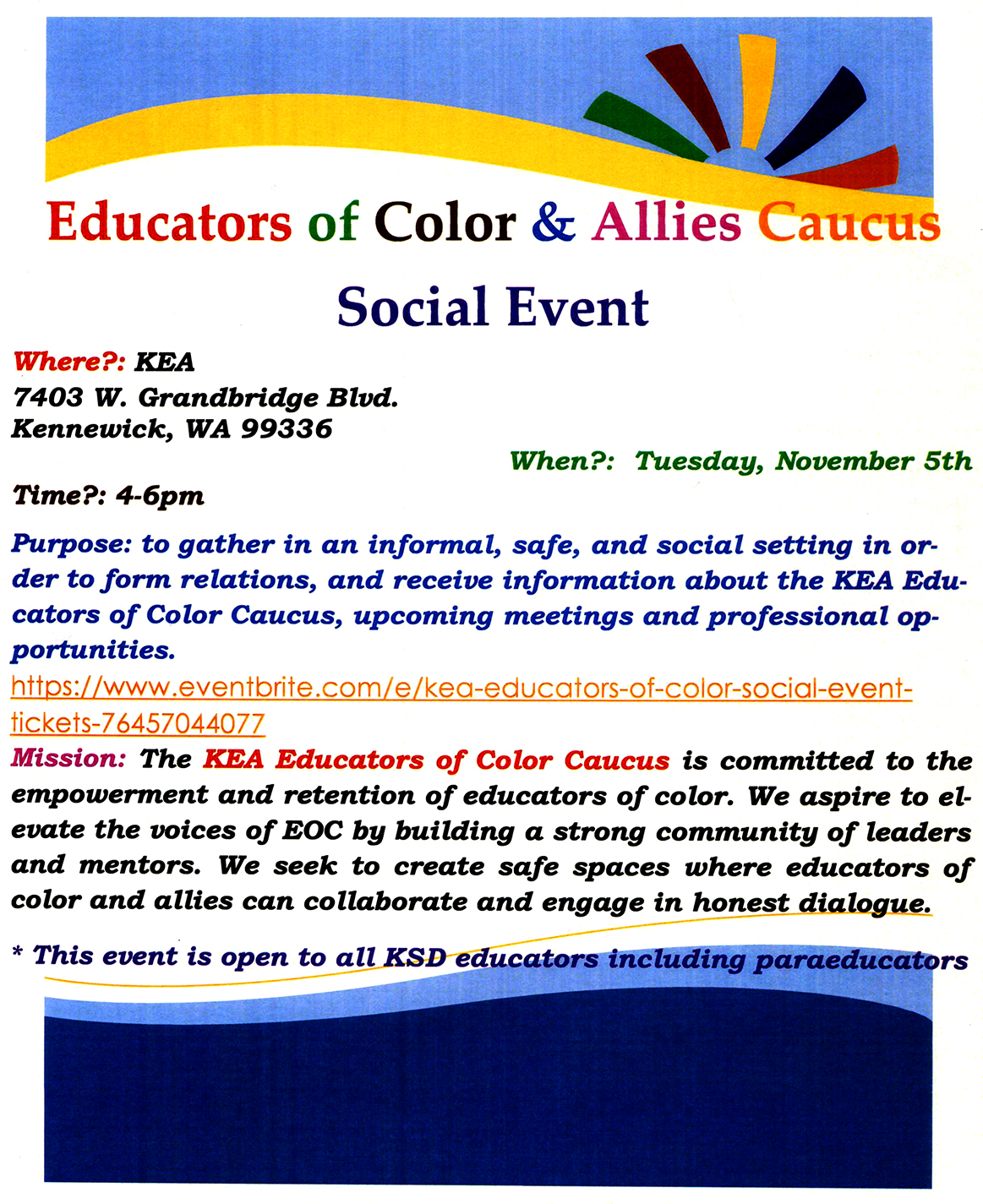Educators of Color & Allies Flier